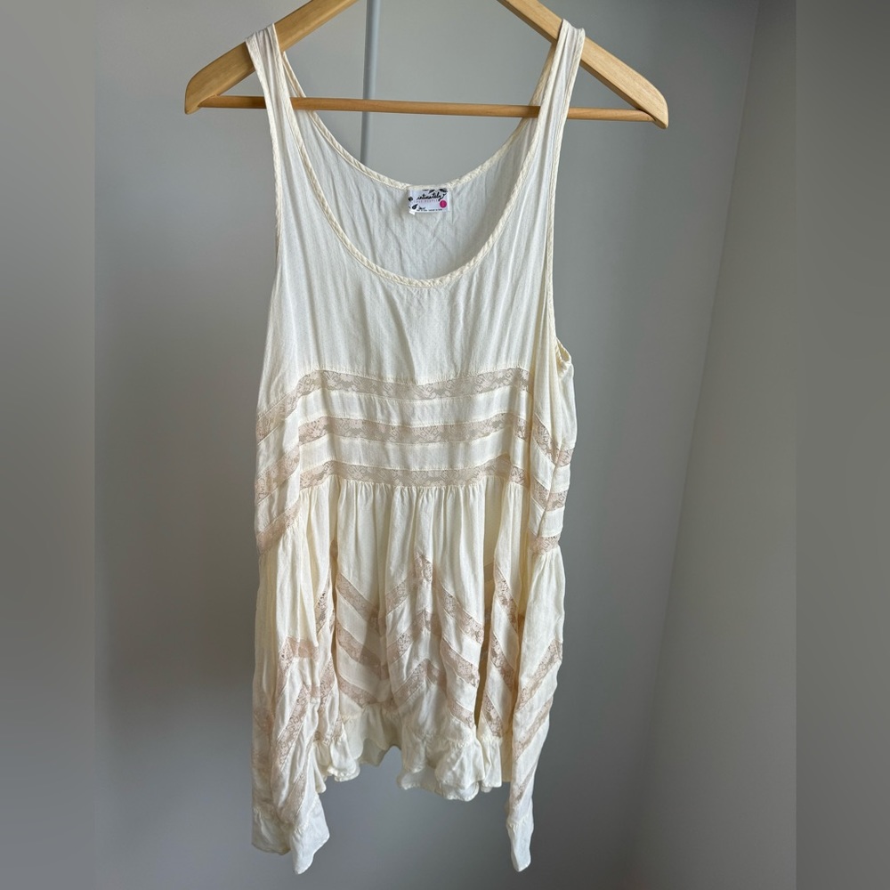 Free People Womens Voile Trapeze Slip — off white color